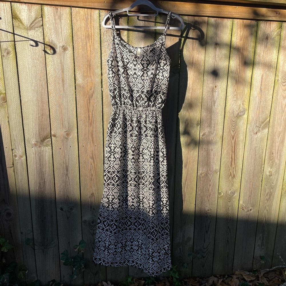 Black and white Patterned Sun Dress S